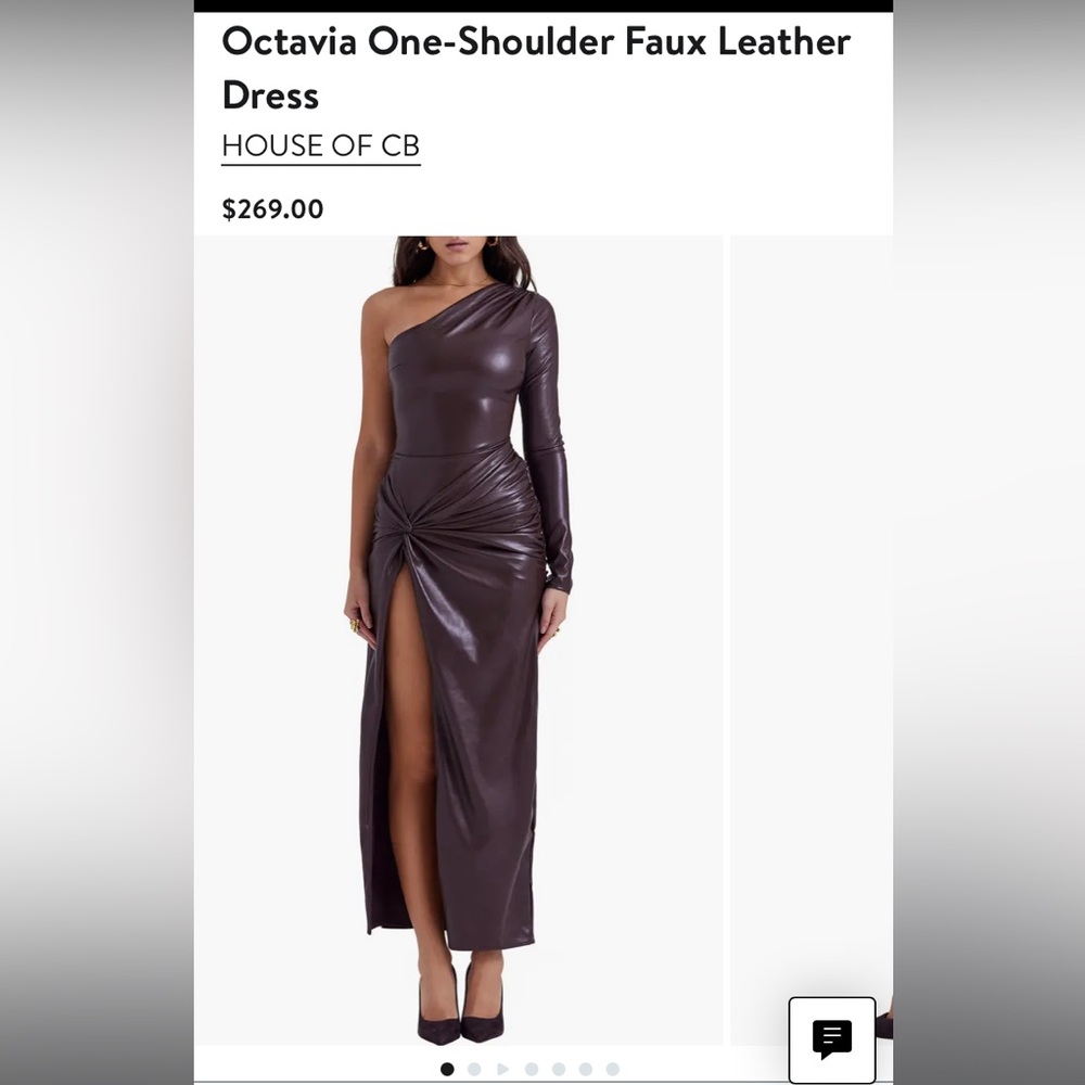 House of CB chocolate leather dress - Picture 2 of 6